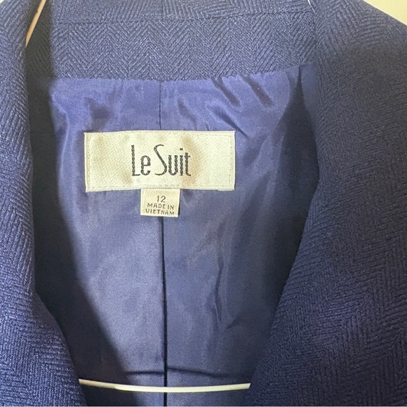 Le Suit Women's Navy Blazer - Picture 3 of 10